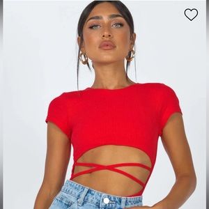 NICOLA BODYSUIT RED princess poly